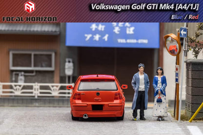 Focal Horizon 1:64 Volkswagen Golf GTI MK4 Orange Red with Openable Engine Hood