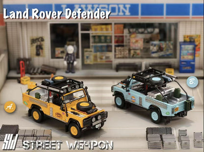 Street Weapon 1:64 Land Rover Defender Pick Up Tomb Raider Movie Film Camel Edition (Built with complicated parts) Limited 500 Pieces