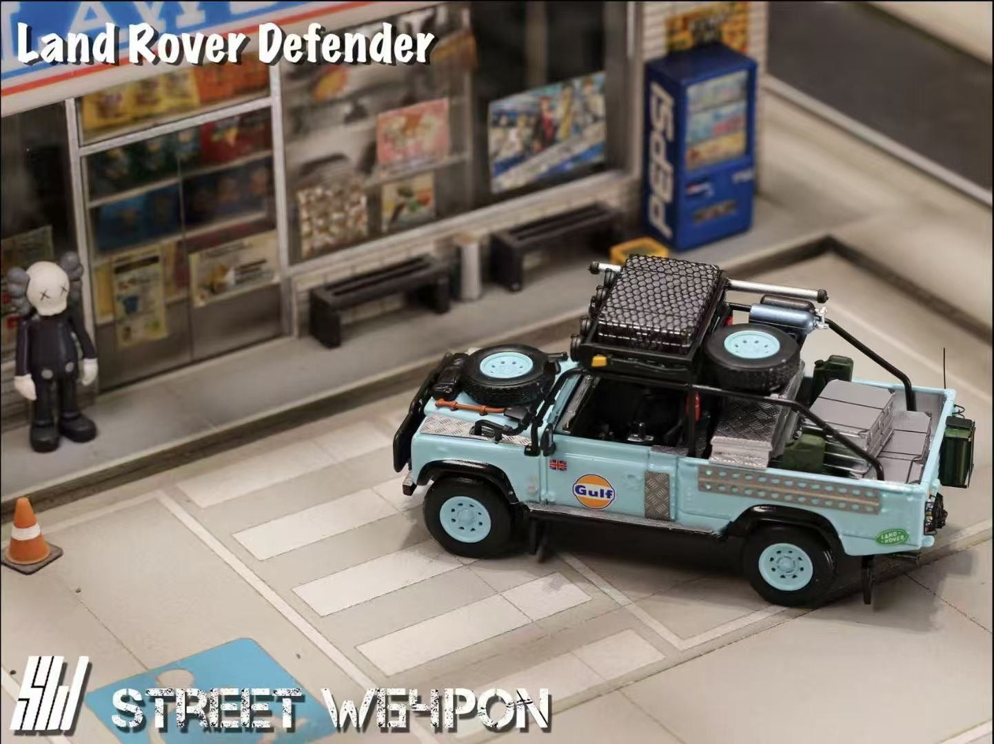 Street Weapon 1:64 Land Rover Defender Pick Up Tomb Raider Movie Film Gulf Edition (Built with complicated parts) Limited 500 Pieces