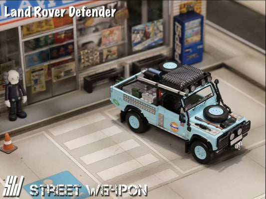 Street Weapon 1:64 Land Rover Defender Pick Up Tomb Raider Movie Film Gulf Edition (Built with complicated parts) Limited 500 Pieces