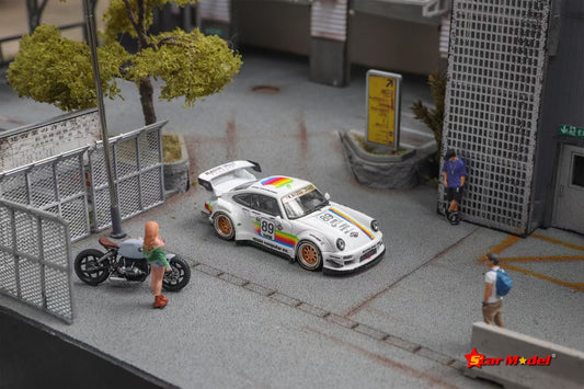 Star Model 1:64 Porsche RWB 930 GT Wing Spoiler White Apple #89 Limited 999 Pieces