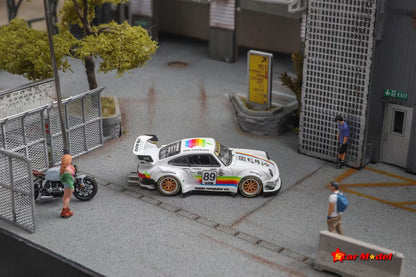 Star Model 1:64 Porsche RWB 930 GT Wing Spoiler White Apple #89 Limited 999 Pieces