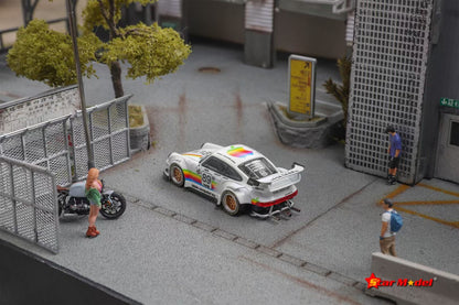 Star Model 1:64 Porsche RWB 930 GT Wing Spoiler White Apple #89 Limited 999 Pieces