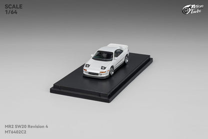 Micro Turbo 1:64 Toyota MR2 SW20 Revision 4 Metallic White Foldable Head Lights