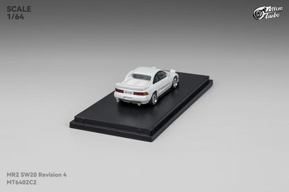 Micro Turbo 1:64 Toyota MR2 SW20 Revision 4 Metallic White Foldable Head Lights