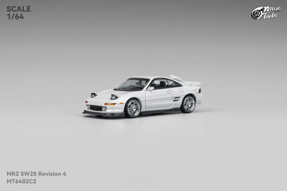 Micro Turbo 1:64 Toyota MR2 SW20 Revision 4 Metallic White Foldable Head Lights