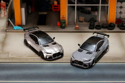 Street Weapon 1:64 BMW M4 G82 Adro Body Kit Custom Silver (Limited 500 Pieces)