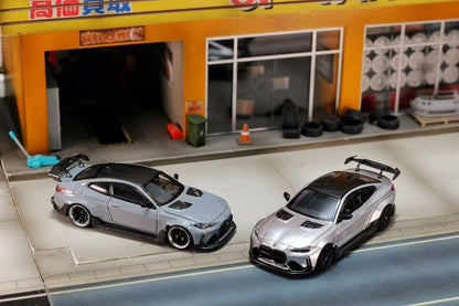 Street Weapon 1:64 BMW M4 G82 Adro Body Kit Custom Silver (Limited 500 Pieces)