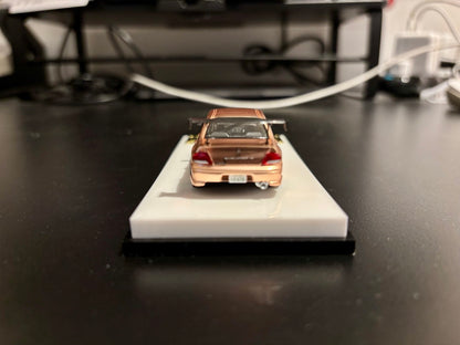 Model Collect 1:64 Mitsubishi Lancer Evolution 7 EVO VII Rose Gold with Carbon Hood