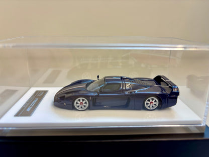 [Premium Resin Model] YM Model 1:64 Maserati MC12 Stradale Carbon Blue with Italian Stripes Limited 299 Pieces