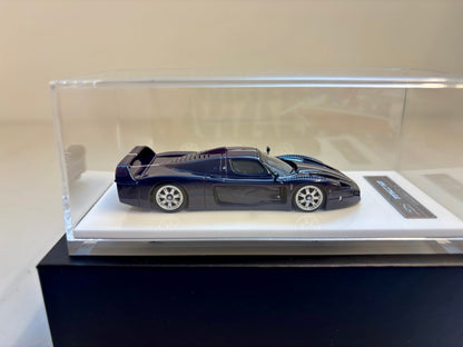 [Premium Resin Model] YM Model 1:64 Maserati MC12 Stradale Carbon Blue with Italian Stripes Limited 299 Pieces