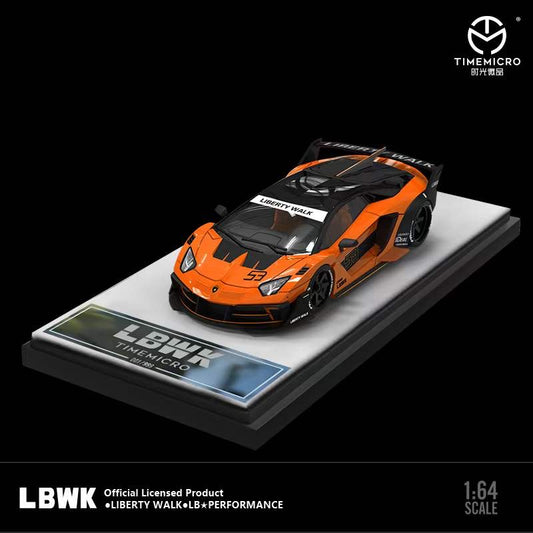 Time Micro 1/64 Lamborghini Aventador GT EVO LP700 LBWK Orange