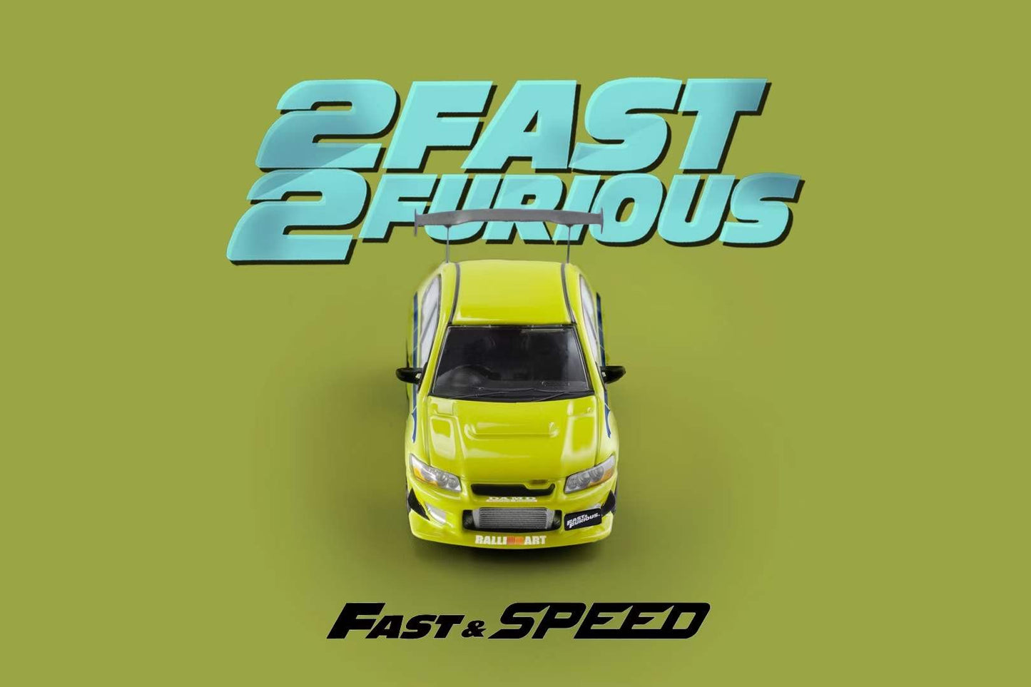 Fast Speed 1:64 Mitsubishi Lancer Evolution 7 EVO VII Fast and Furious Green with Paul Walker Brian O'Conner Figure