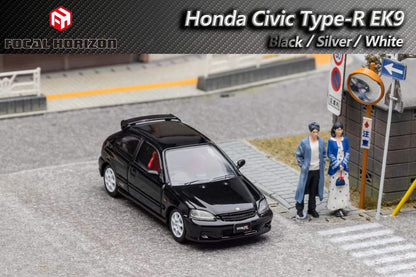 Focal Horizon 1/64 Honda CIVIC Type R EK9 Black with Openable Engine Hood