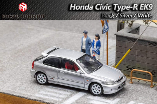Focal Horizon 1/64 Honda CIVIC Type R EK9 Silver with Openable Engine Hood