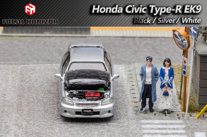 Focal Horizon 1/64 Honda CIVIC Type R EK9 Silver with Openable Engine Hood