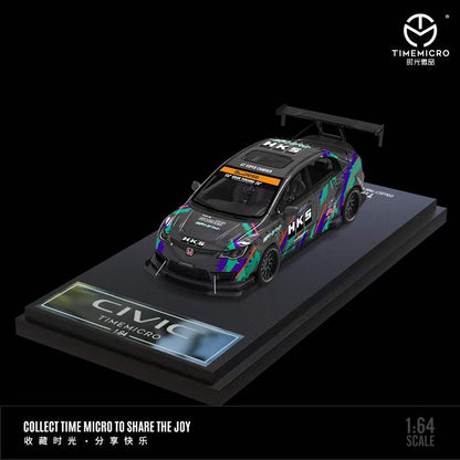 Time Micro 1/64 Honda Civic Type R FD2 Modified HKS Edition