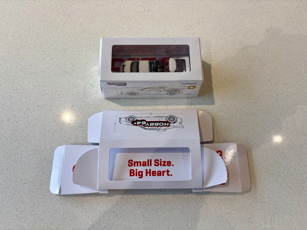 (Damaged Box with Replacement) Tarmac Works 1/64 Ford RS200 White - HOBBY64+