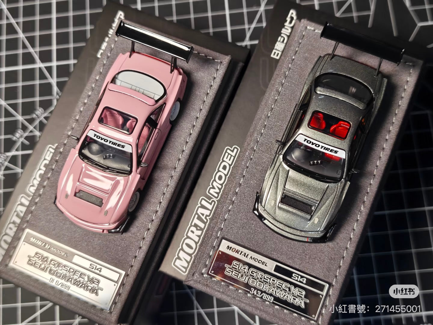 Mortal 1:64 Nissan Silvia S14 GT-Spec V2 SEIJI Ookawara Peach Pink in Premium Box Packaging - Chinese Customised Version