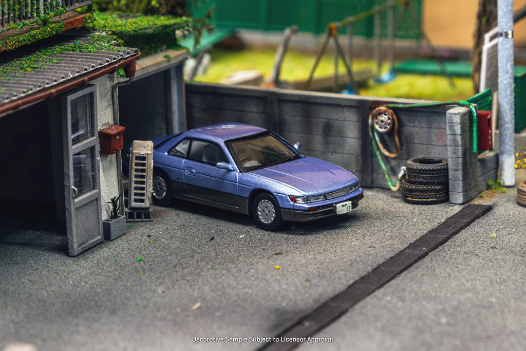 Tarmac Works J Collection 1/64 Nissan Silvia S13 Blue/Grey - GLOBAL64
