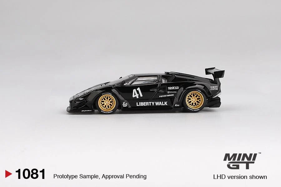 Mini GT 1:64 Lamborghini Countach LB-WORKS Black (MGT01081-CH)