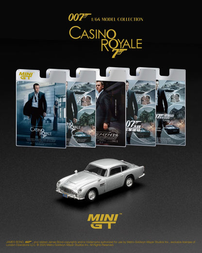 Mini GT 1:64 Aston Martin DB5 “Casino Royale” in Blister Packaging English Version (MGT00909-007E)