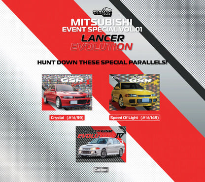 Tarmac Cards Event Special Mitsubishi Vol.01 - Lancer Evolution Pack - Single Pack (4 cards per pack, no model car included)