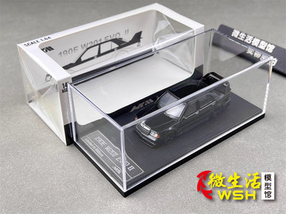 HKM 1:64 Mercedes-Benz 190E W201 2.5-16 EVO II Restmod Custom Gloss Black Limited 999 Pieces