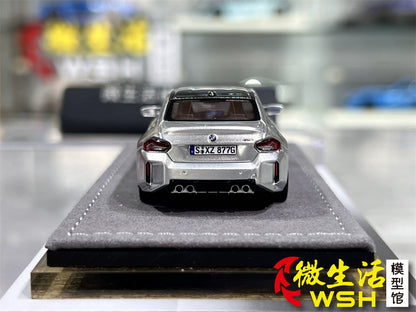 Mortal 1:64 BMW M2 Mk2 G87 Liquid Metal Silver in Premium Box Packaging