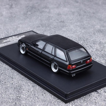 Mortal BMW 5 Series E34 Wagon Pearl Black Low stance Custom Openable Front Hood Detailed Engine Limited 799 Pieces
