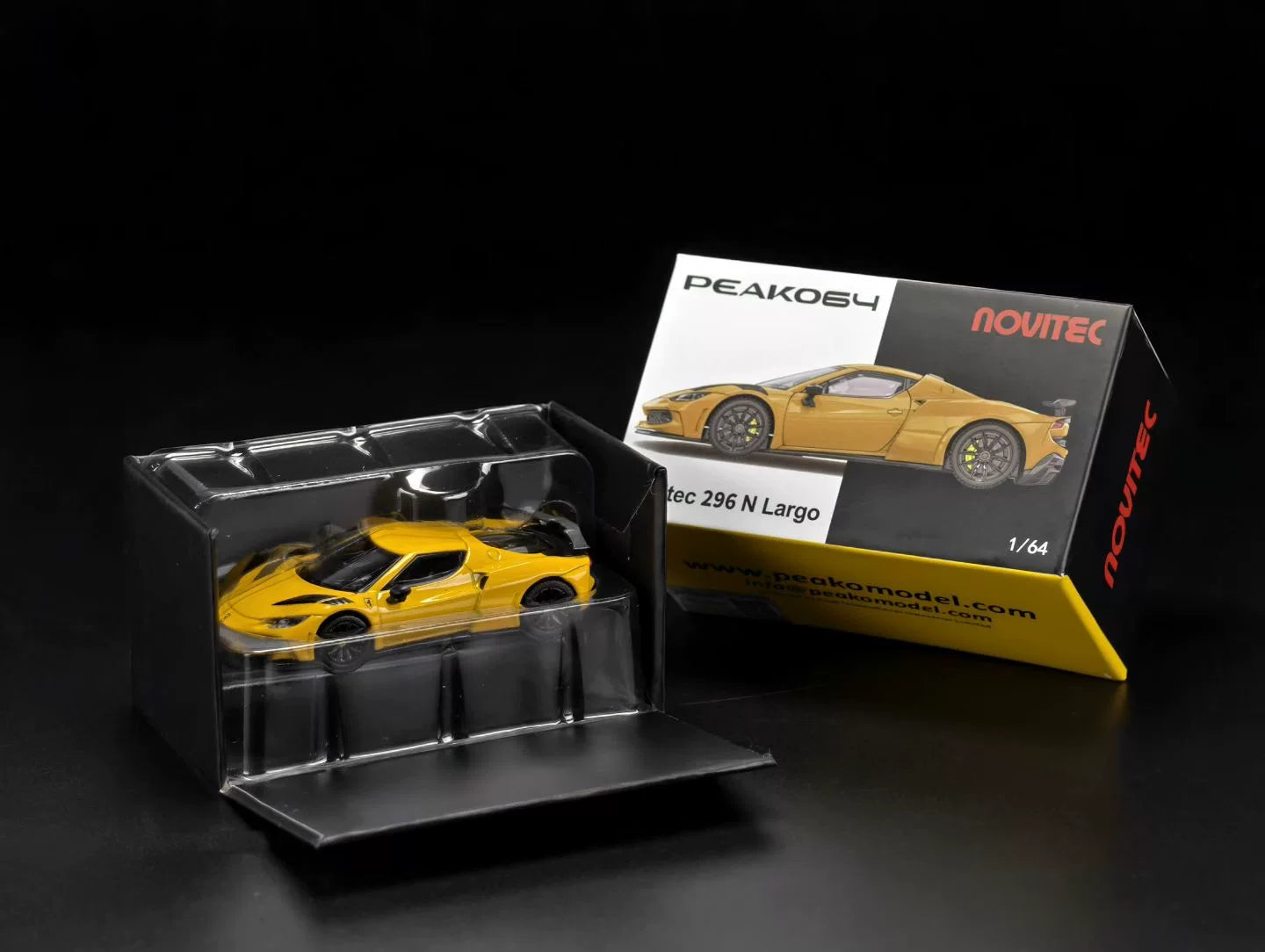 Peako 1:64 Ferrari 296 N Largo Novitec Custom Yellow Hobby Expo China 2026 Limited Edition