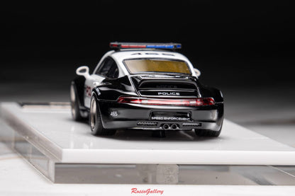 [Premium Resin Model] MY64 MY64X 1:64 Porsche Gunther Werks 993 (GW993) 400R NFS SCPD Police Limited to 299 Pieces (Rear Red and Blue LED Light) + Car Number + Individual Roof Light)