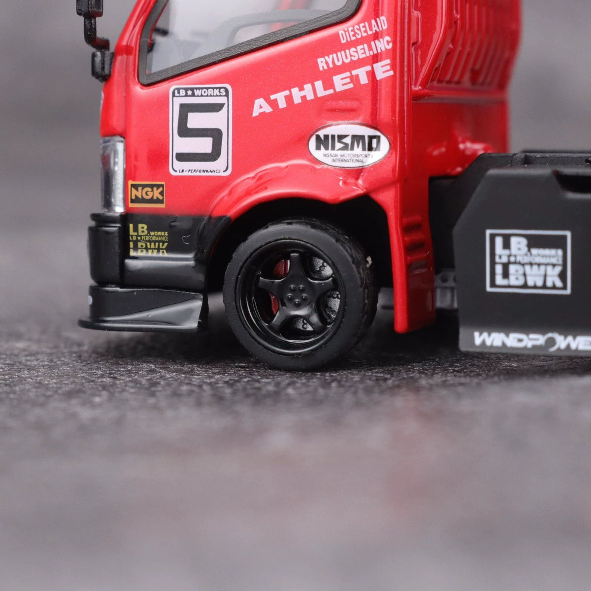 Mega Gear 1:64 Hino 300 Series MK2 Custom Extendable Tow Truck Flat bed #5 Liberty Walk LB Truck Super Silhouette Red Black Livery