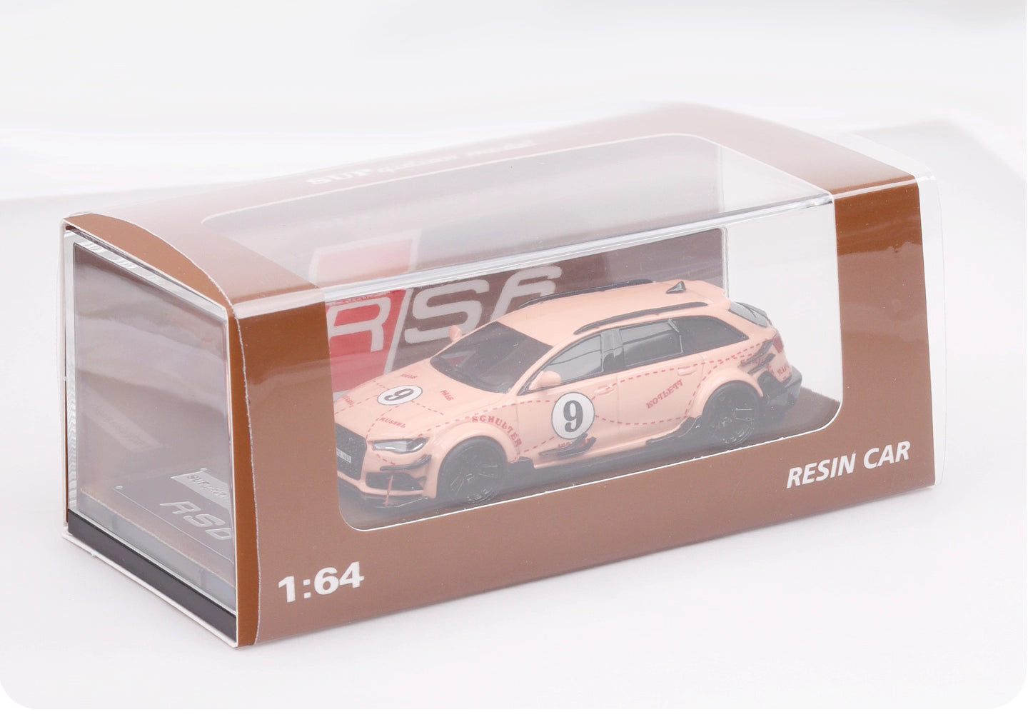 [Premium Resin Model] SUP Qidian Model 1:64 Audi RS6 Avant C7 Wagon DTM Jon Olsson Custom Pink Pig #9