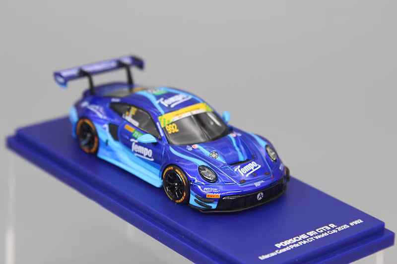 AR Box 1:64 Porsche 911 GT3 R Macau Grand Prix FIA GT World Cup 2025 #992 Tempo Porsche Official Licensed (630002111)