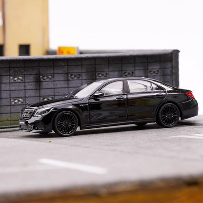King Model 1:64 Mercedes-Benz S-Class W222 AMG S65L V12 Long Wheel Base Full Black Limited 999 Pieces