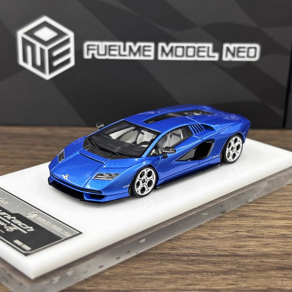 [Premium Resin Model] FuelMe Neo 1:64 Lamborghini Countach LPI 800-4 Blu Tahiti Blue
