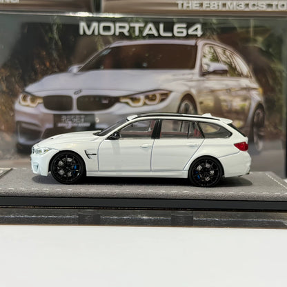 Mortal 1:64 M3 F81 CS Touring Wagon Pearl White in Premium Box Packaging