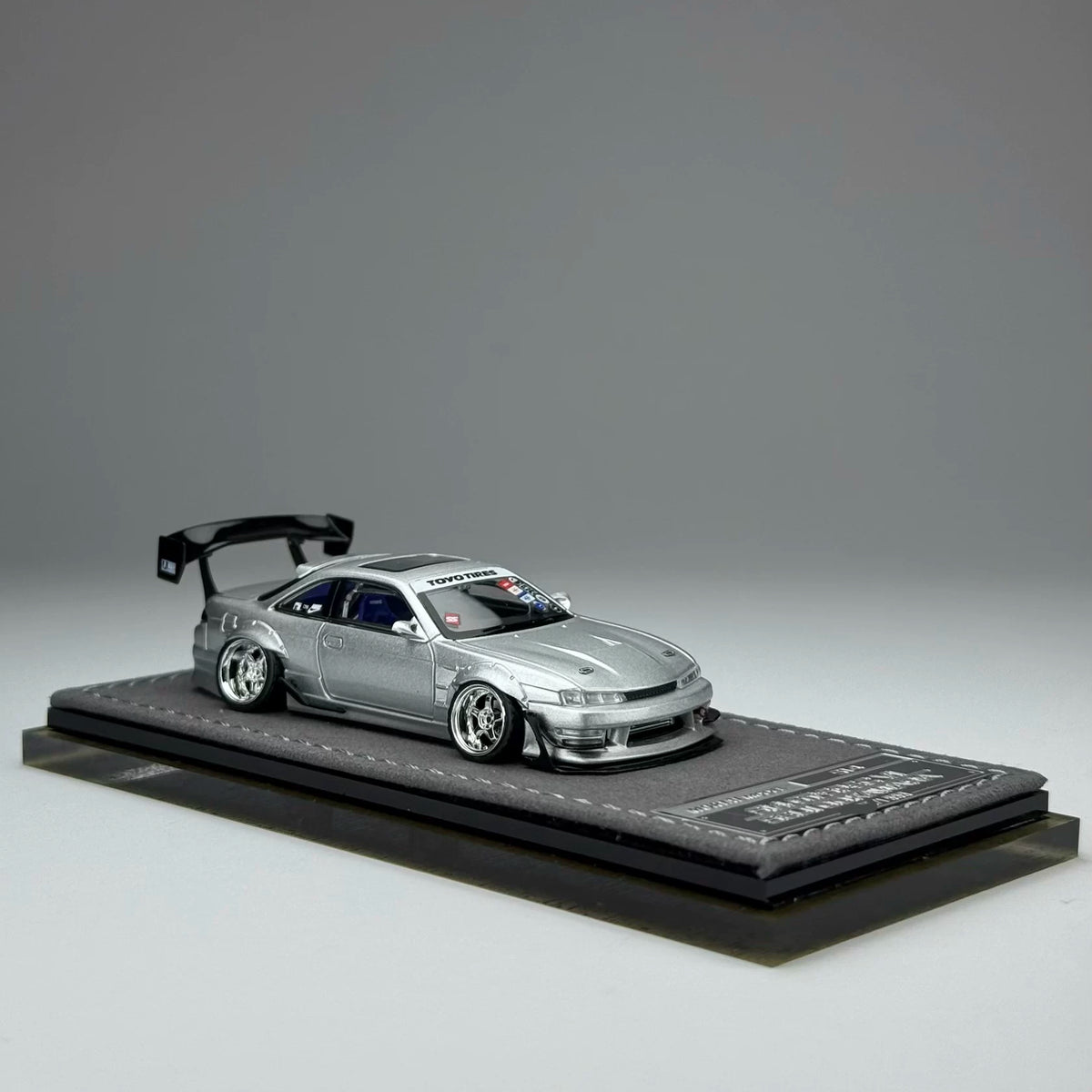 Mortal 1:64 Silvia S14 GT-SPEC V1 Seiji Ookawara Cambergang 1.0 Silver in Premium Box Packaging