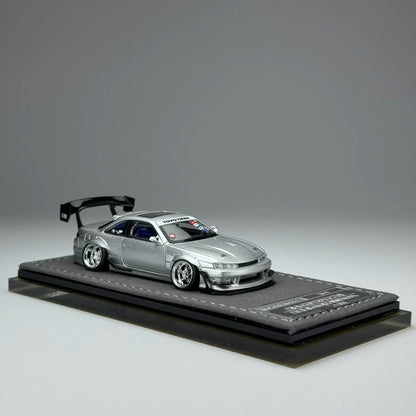 Mortal 1:64 Silvia S14 GT-SPEC V1 Seiji Ookawara Cambergang 1.0 Silver in Premium Box Packaging