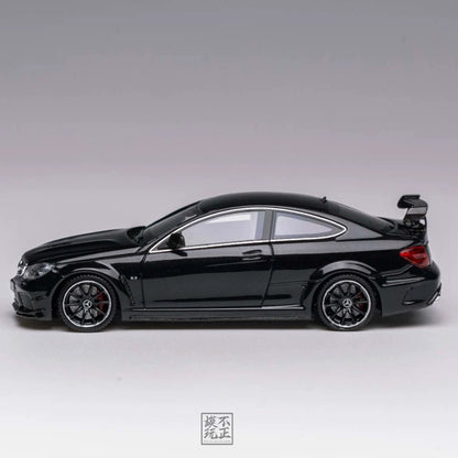 [Premium Resin Model] Car Lounge 1:64 Mercedes-Benz C63 Black Series C-Class W205 Obsidian Black Premium Box Packaging (Limited to 399 Pieces)