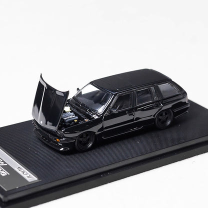 Mortal BMW 3 Series M3 E30 Wagon Full Black Low Stance Custom Openable Front Hood Detailed Engine Limited 799 Pieces