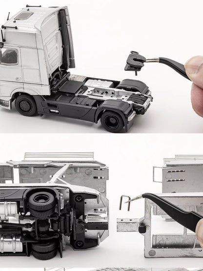 GCD 1:64 Mercedes Benz Actros Gold Double Deck Trailer Truck Mercedes & ADVAN Dual Official Licensed