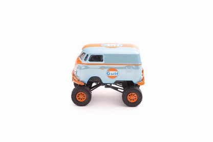 HY Model 1:64 Volkswagen T1 Kombi Camper Van Short Axis Egg Car Gulf Edition 4x4 Monster Truck Wheels