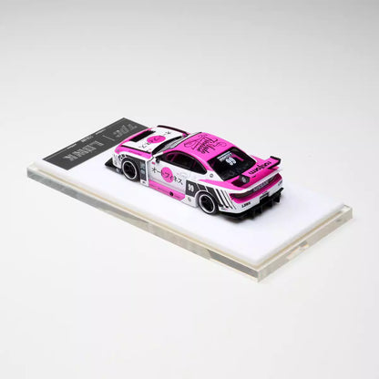 TPC 1:64 Nissan Silvia S15 LBWK Custom Pink White Openable Front Hood Detailed Engine