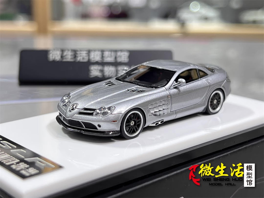 [Premium Resin Model] Car Lounge 1:64 Mercedes-Benz SLR McLaren 722 Edition Grey Premium Box Packaging Limited 399 Pieces