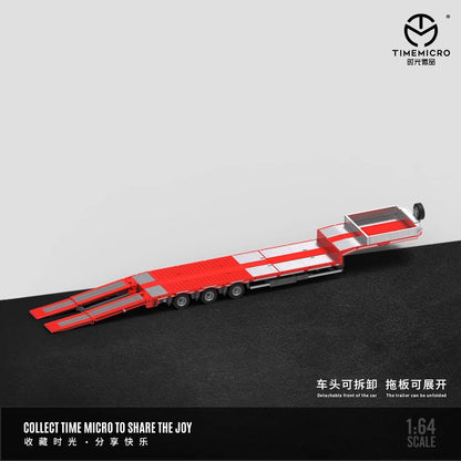 Time Micro 1:64 Scania Flat Bed Trailer Transporter Truck Black