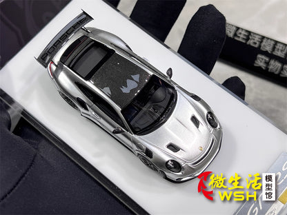 [Premium Resin Model] Car Lounge 1:64 Porsche 991.2 GT3 RS GT Silver Metallic Premium Box Packaging Limited 399 Pieces