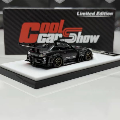 Micro Turbo 1:64 Honda S2000 AP1 J's Racing Custom Carbon Black China Cool Car Show 2026 Special Edition (Openable Engine Hood + Removable Engine + Magnetic Removable Wing)