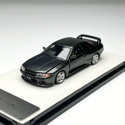 PGM 1:64 Nissan Skyline GT-R R32 Metallic Grey Openable Doors Front Hood Rear Bonnet (Normal Rectangle Box Edition)